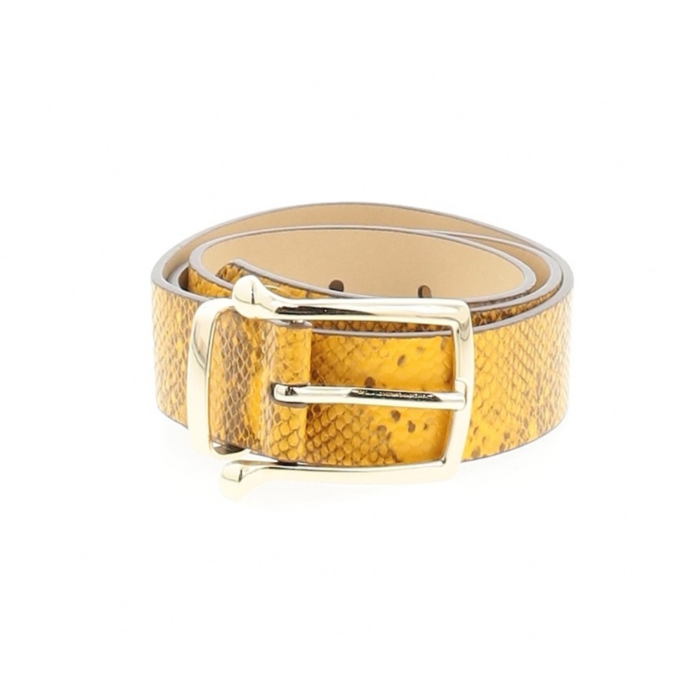 Topshop yellow snakeskin belt. Size S/M